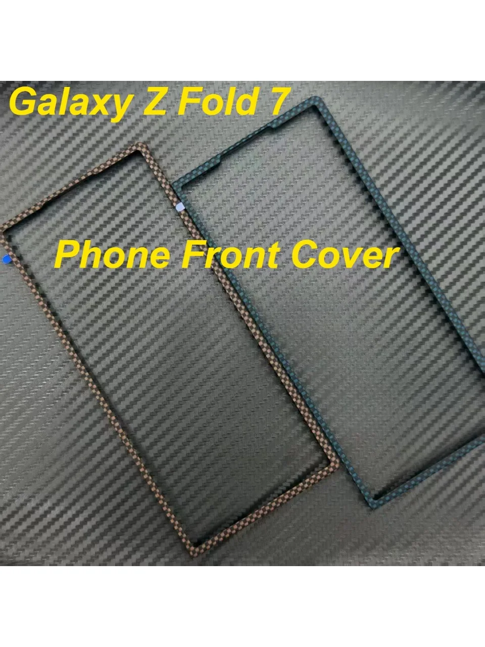 Etui na telefon Samsung Galaxy Z Fold 7, przednia osłona, ramka z włókna aramidowego 600D, ramka z włókna węglowego 1500D, twarda obudowa przednia. — zdjęcie produktu 7