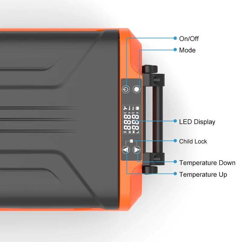 Dual-Zone Car Refrirator Frid Freezer With 12V Compressor Solar Powered Deep Freezer For Vehicles