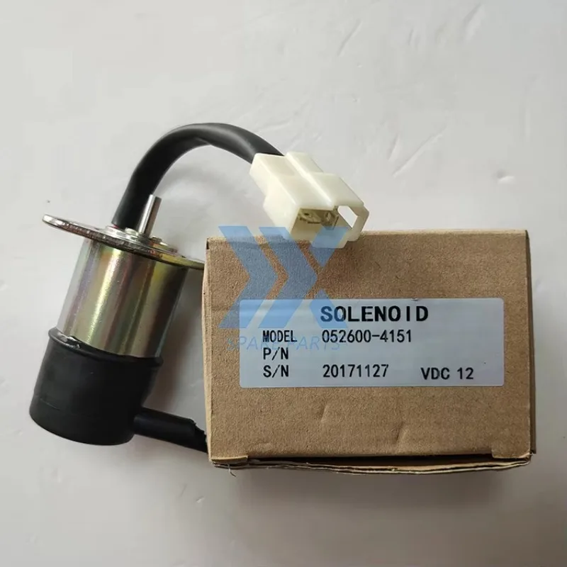 

High quality 16271-60012 12V fuel cut-off stop solenoid valve suitable for Kubota D1105 D1005 V1505 BX2200D suitable for excavat
