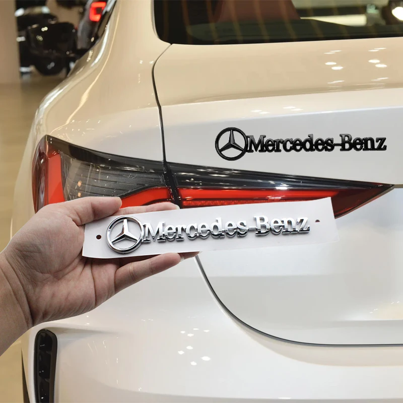 Emblema de logotipo de carro ABS, adesivos para porta-malas traseiro, acessórios para Mercedes Benz C260 W204 W205 W211 W212 W190 W213 W168 W177