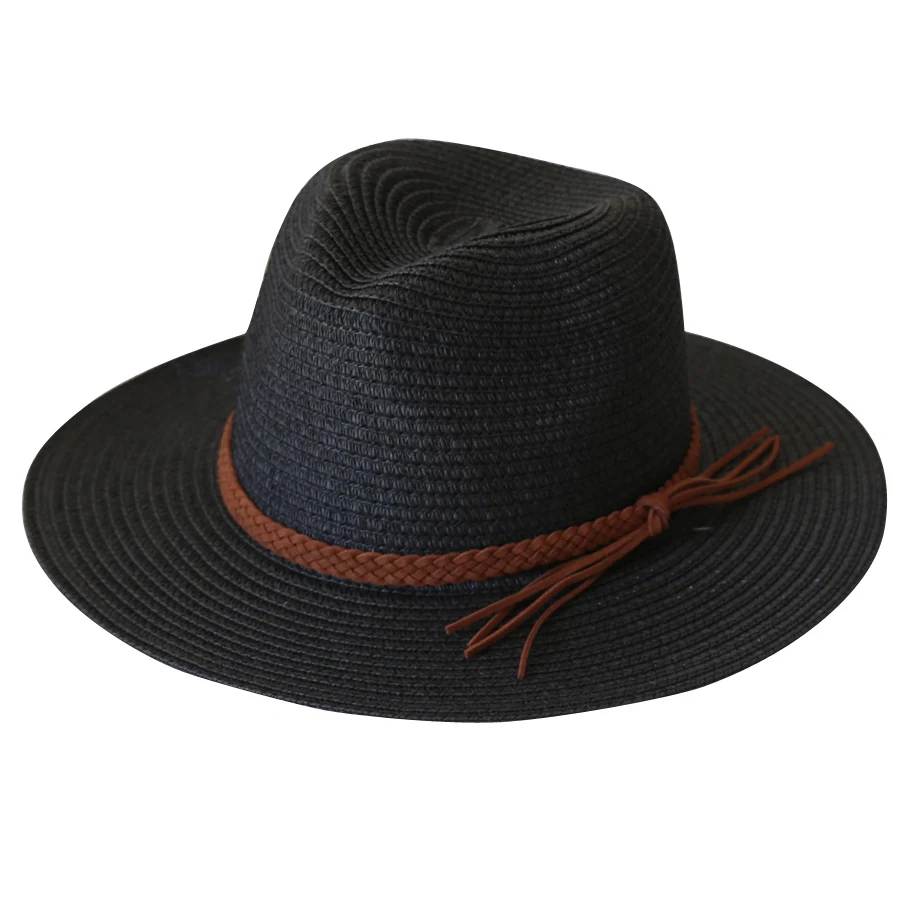 Damen Herren Strohhut mit breiter Krempe, Fedora, Sommer, Strand, UV-Schutz, Sonnenhut, UPF-Strohhut für Damen – Detail 19