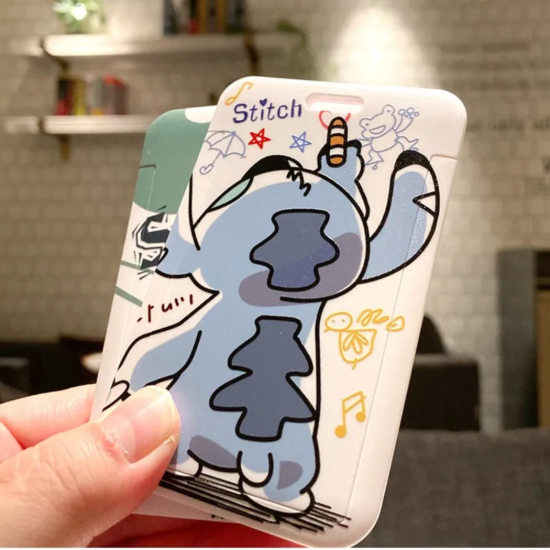 Disney Stitch ID Card Holder with Lanyard for Student Worker Nurse School Office Hospital Access Control Subway Bus