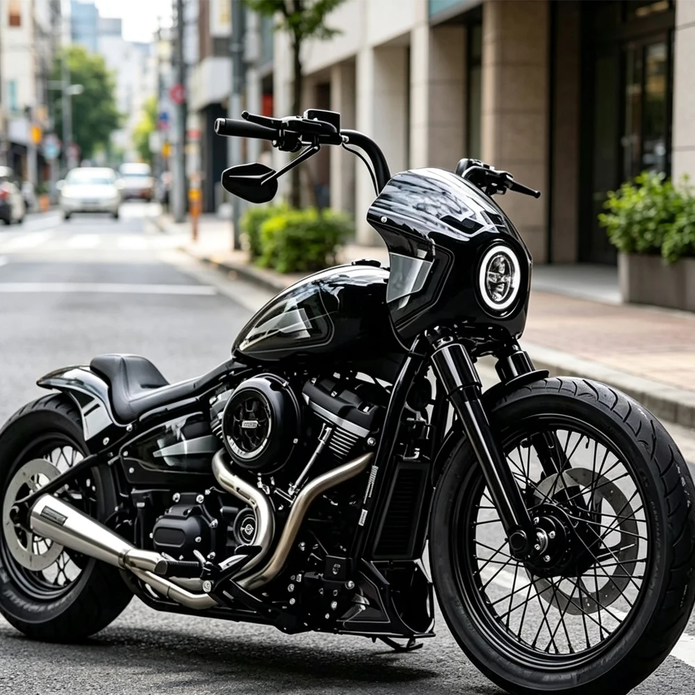 Standard FXST 2018-2026 Accessories For Harley M8 Softail Street Bob FXBB/S Motorcycle Headlight Faring Cover Front Windshield