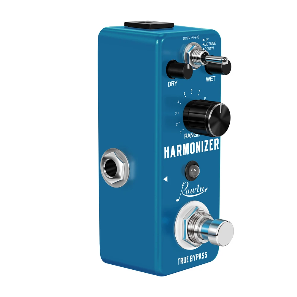 Guitar Harmonizer Pedal 95×45×53mm Zinc Alloy Shell Rowin LEF-3807 Digital Pitch Single Block Effect Pedals Guitar Parts