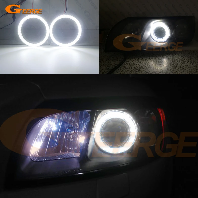 Dla Volvo S40 II V50 2004 2005 2006 2007 Pre Facelift Ultra Bright SMD LED Angel Eyes Halo Rings Kit Day Light Car Styling