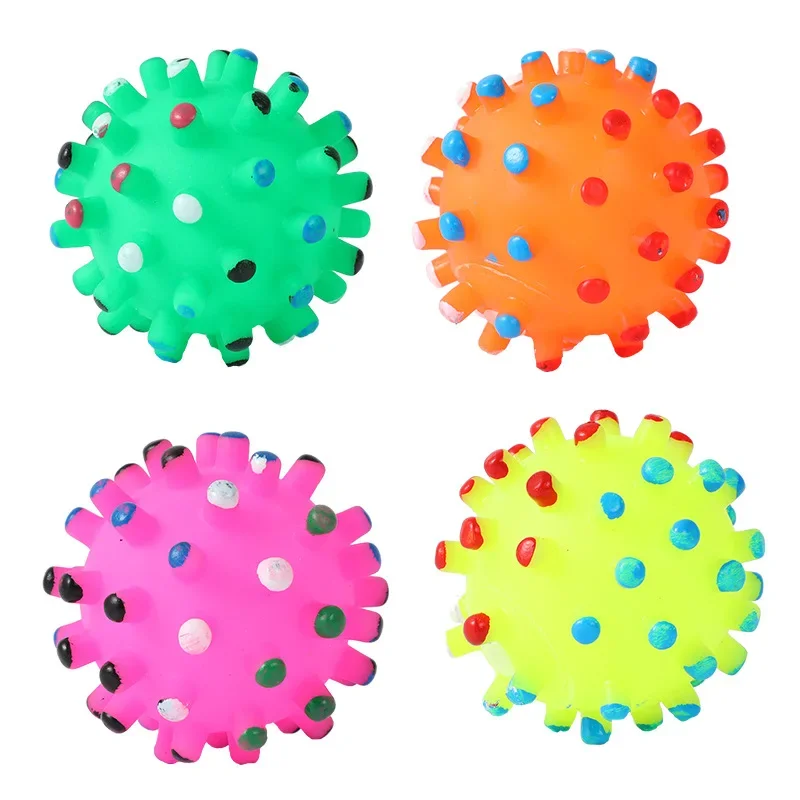 Dog Toy Ball Vocalizing Pet Toys Grinding Teeth and Teeth Gnawing Wearable Interactive Training Ball Toys