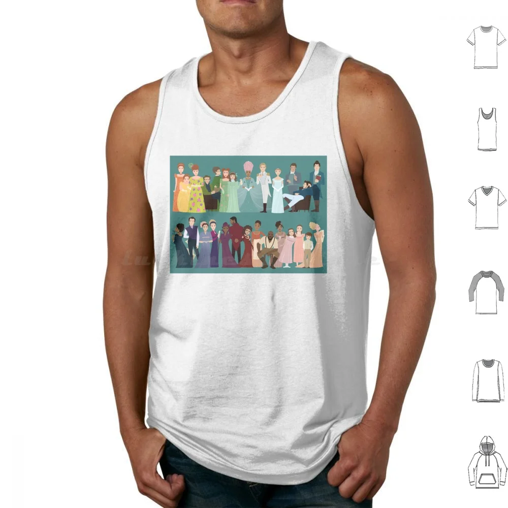 

All Together Tank Tops Print Cotton Queen Charlotte Daphne Eloise Penelope Featherington Simon Basset Anthony Lady Danbury