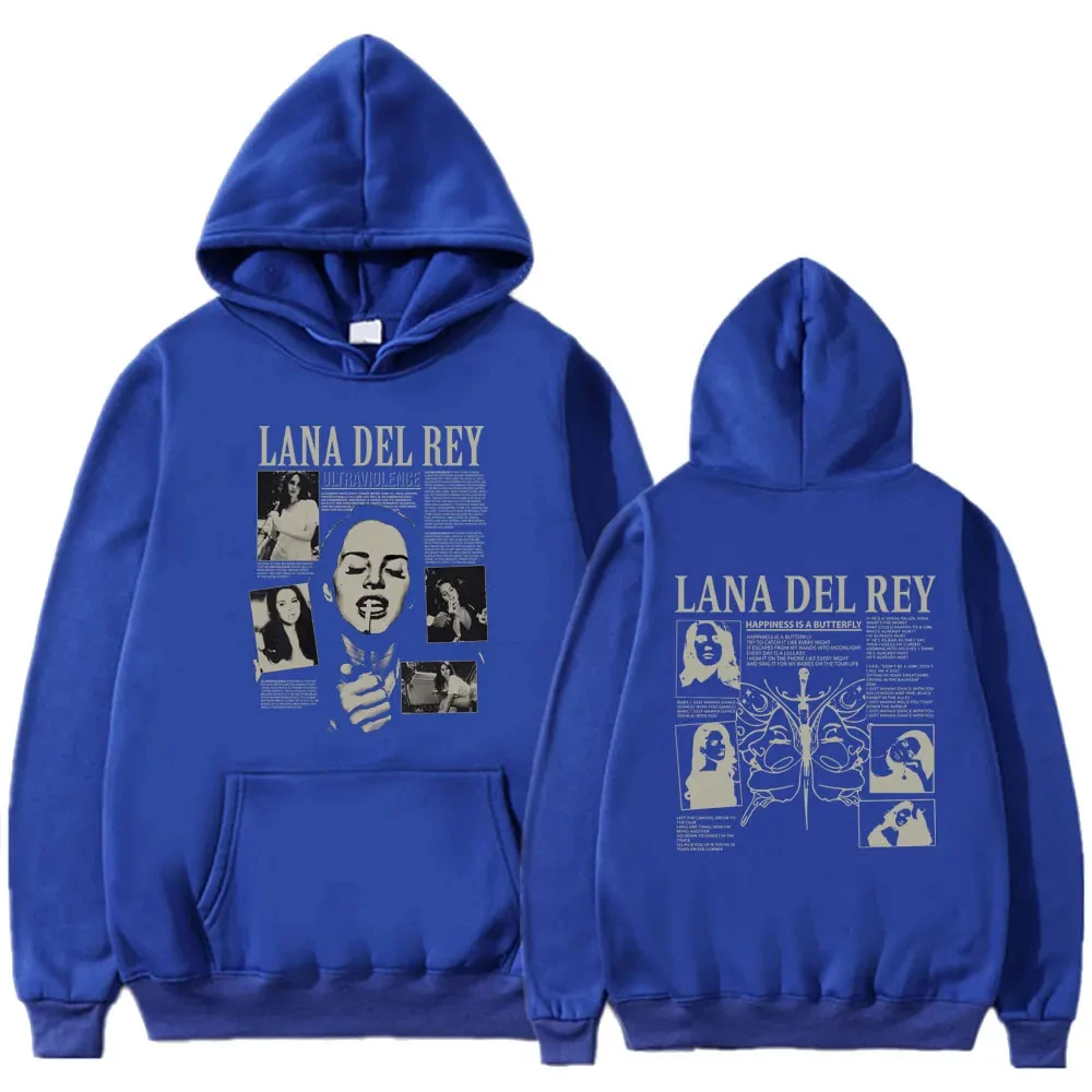 Fashion Singer Lana Del Rey Printed Hoodies Men Woman Oversized Hip Hop Hoodie Sweatshirts Pullovers Unisex Tracksuits Clothing