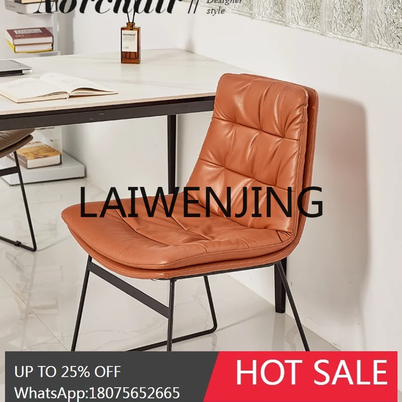 

Nordic Simple Dining Chair with Backrest Home Dressing Light Luxury Milk Tea Shop Chair