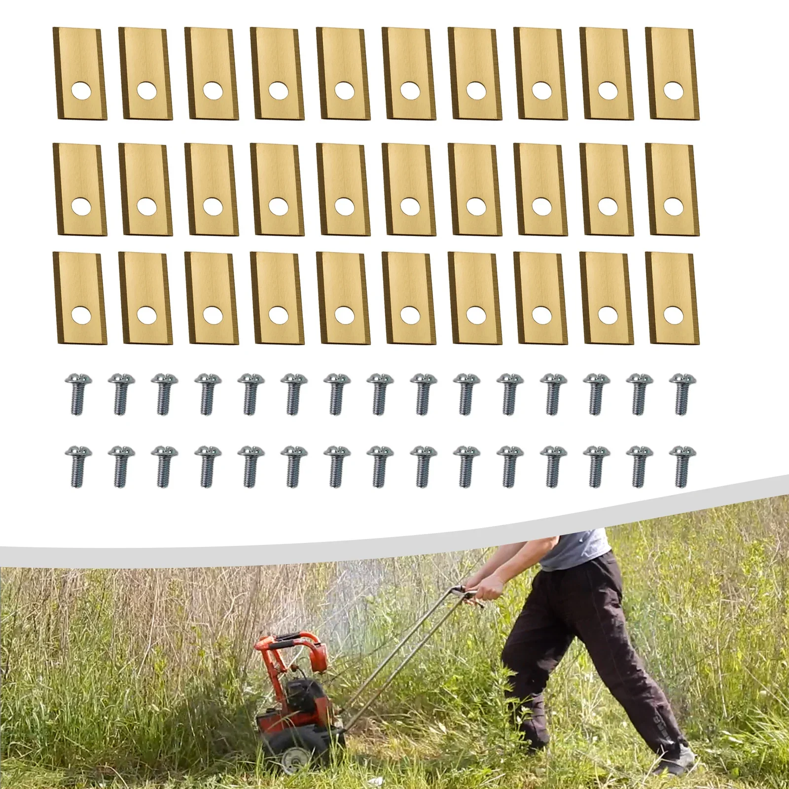 

18/30pcs Lawn Robot Blade Stainless Steel Lawn Mover Replacement Blade For Worx Robotic Lawnmower Replacement Blade Set
