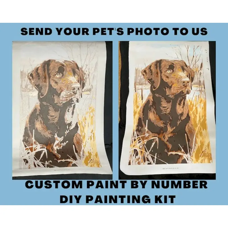 

RUOPOTY Diy Painting By Numbers Pets Photo Custom Customize Your Own Picture Diy Gift Coloring By Numbers For Adults Kits Arts