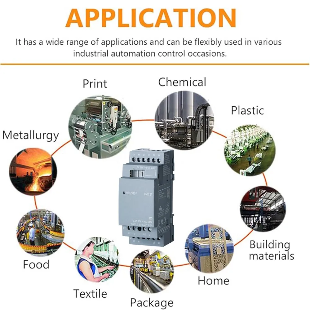 

PLC System Expansion Unit 6ED1055-1CB00-0BA2 4 Digital Inputs & 4 Outputs Module for Industrial Control Equipment Enhancement