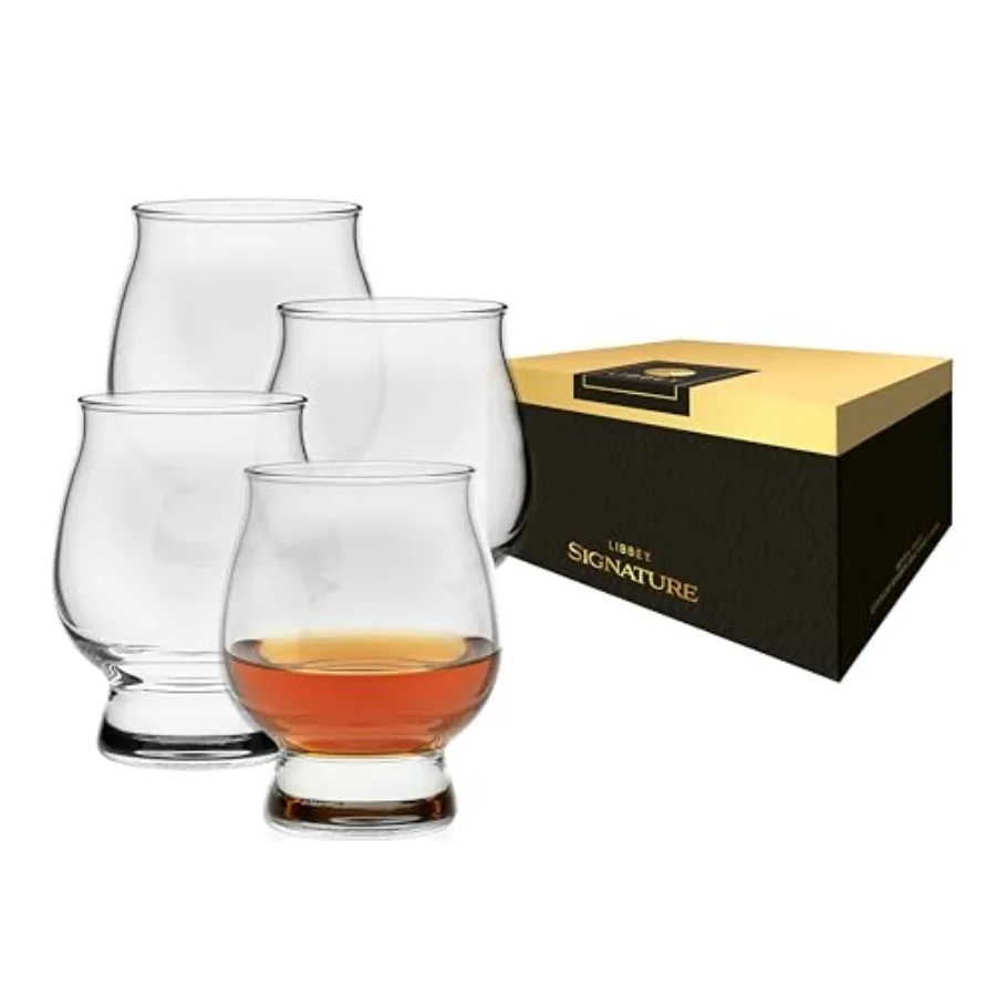 

Набор из 4 стаканов для виски Signature Kentucky Bourbon Trail, пригодных для мытья в посудомоечной машине, ресторанного качества.