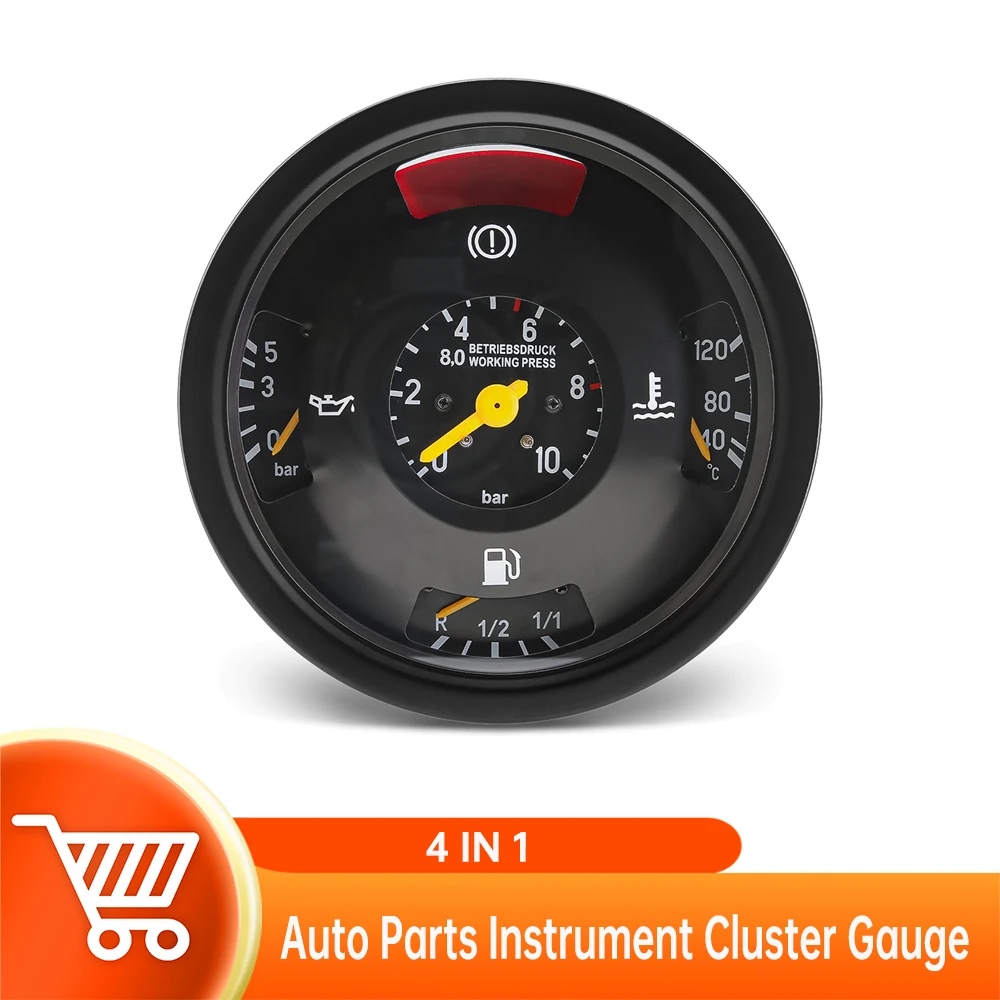 

140MM 4 in 1 gauge For beijing benchi heavy-duty truck horse air-cooled NG80 combined instrument temp meter 24V 0025405847