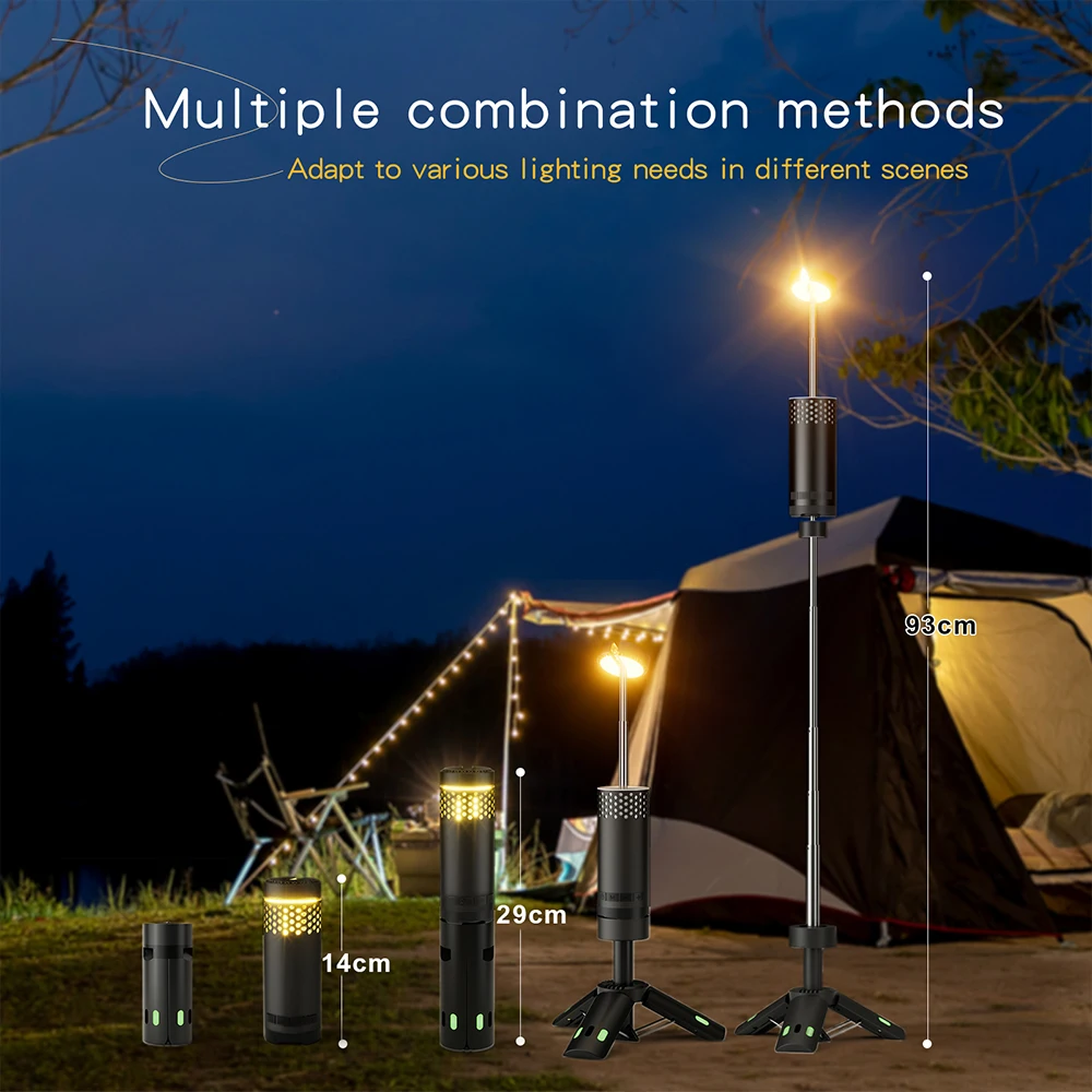 10000mAh Camping Light Dimming Camping โคมไฟขาตั้งกล้องและ SOS สัญญาณกู้ภัยผจญภัยเดินป่าฉุกเฉินไฟฉายแบบพกพา