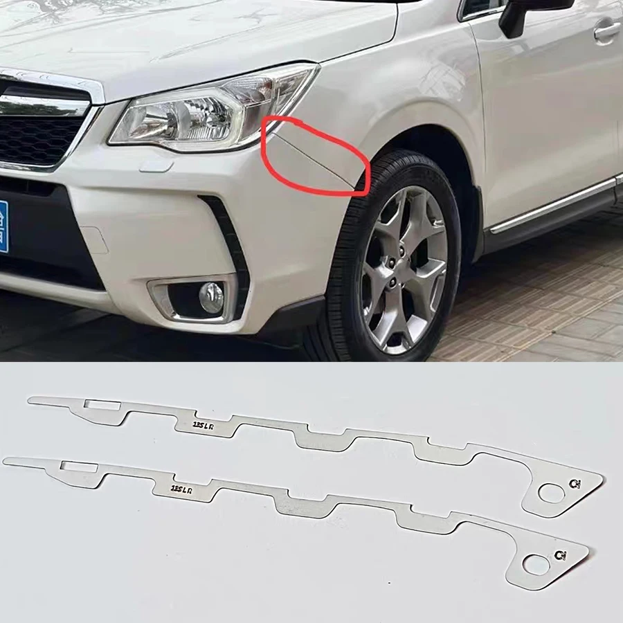 Wooeight 2Pcs Front Bumper Repair Metal Plate Buckle Broken Reinforced Bracket For Subaru Forester SG5 2002-2004 2008-2012