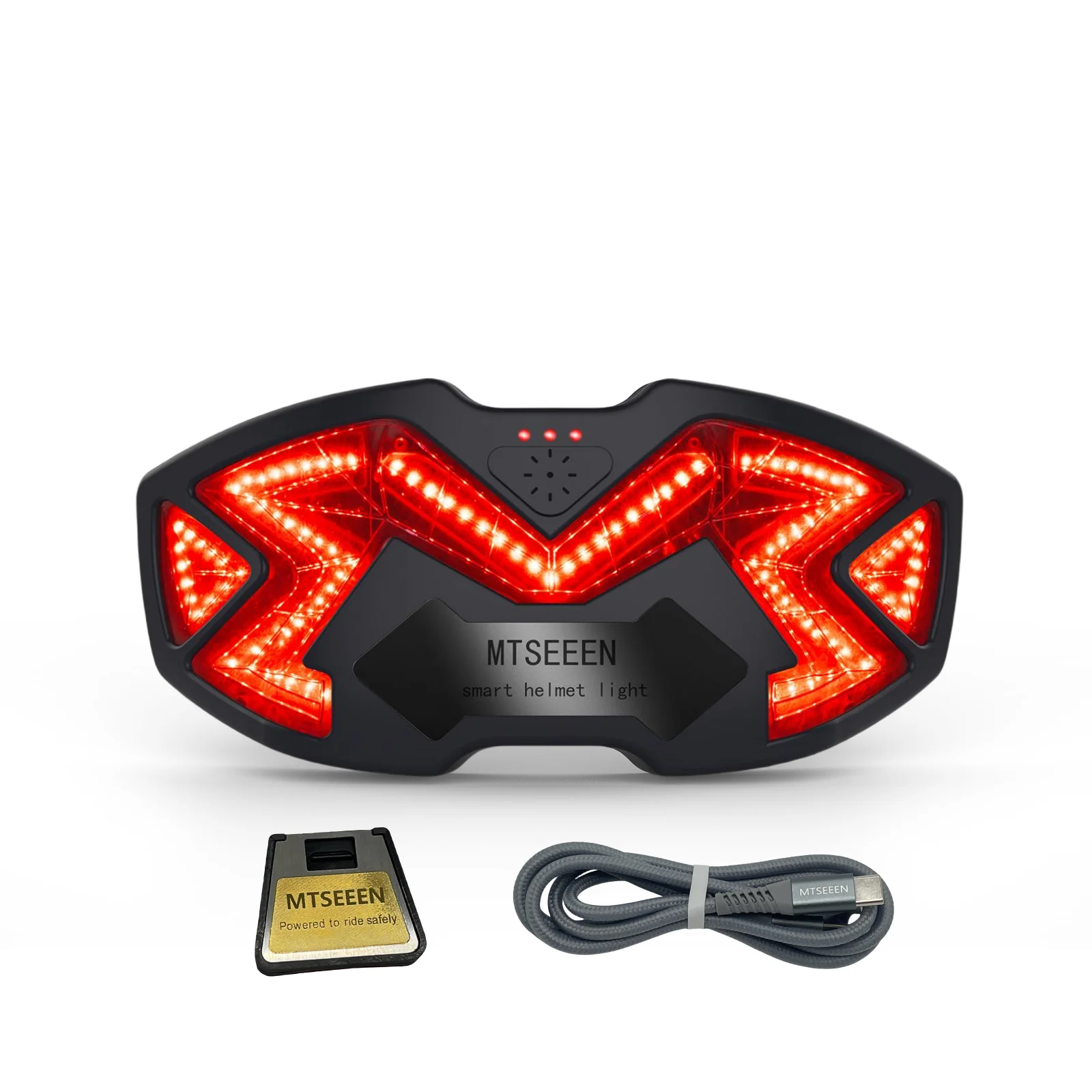 MTSEEEN  helmet brake light led, super brightness , helmet safety light for bikes brake sensor inside.Real waterproof