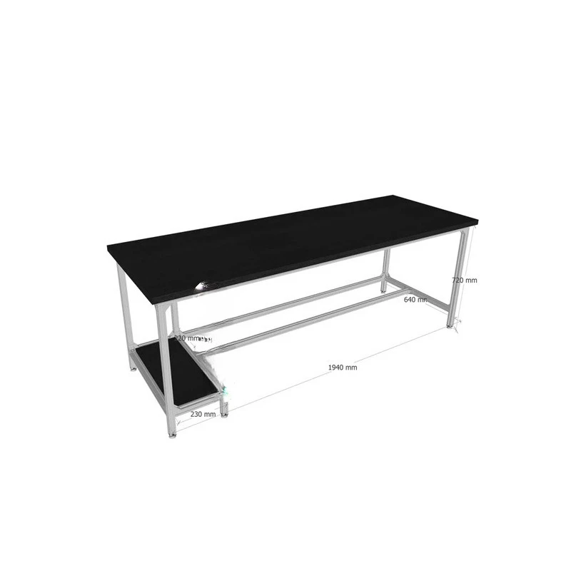 Black board table household aluminum profile ocean board birch table rectangular table bedroom study desk workbench