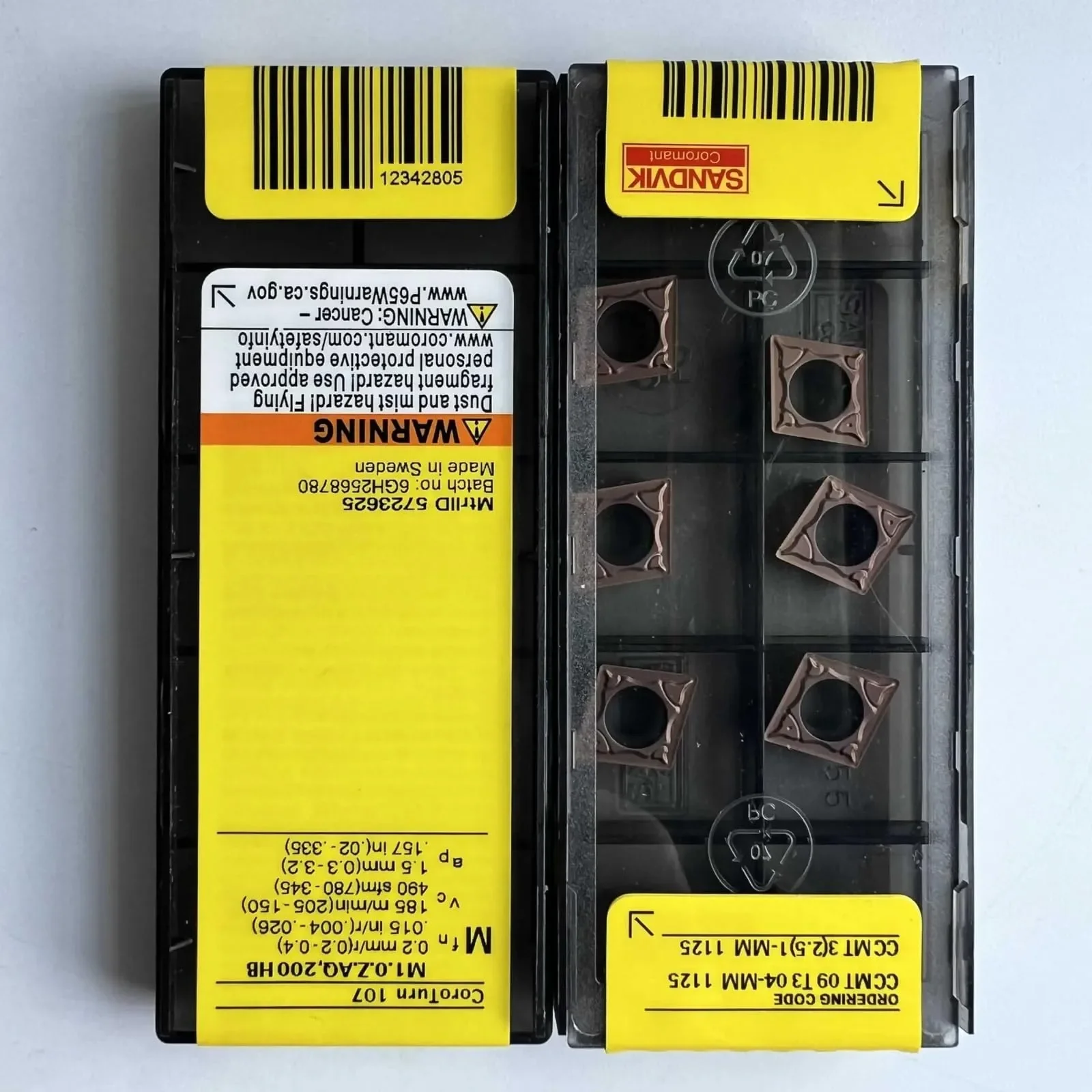 

SANDVIK / CCMT09T304-MM 1125 / Твердосплавные пластины для ЧПУ, 10 шт.