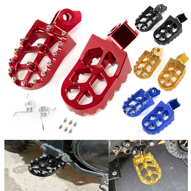 

Мотоциклетные подставки для ног с ЧПУ, подставки для ног для Suzuki RMZ250 RMZ450 RMX450Z RM125, подножки для мотоцикла, грязевого велосипеда, педали для бездорожья