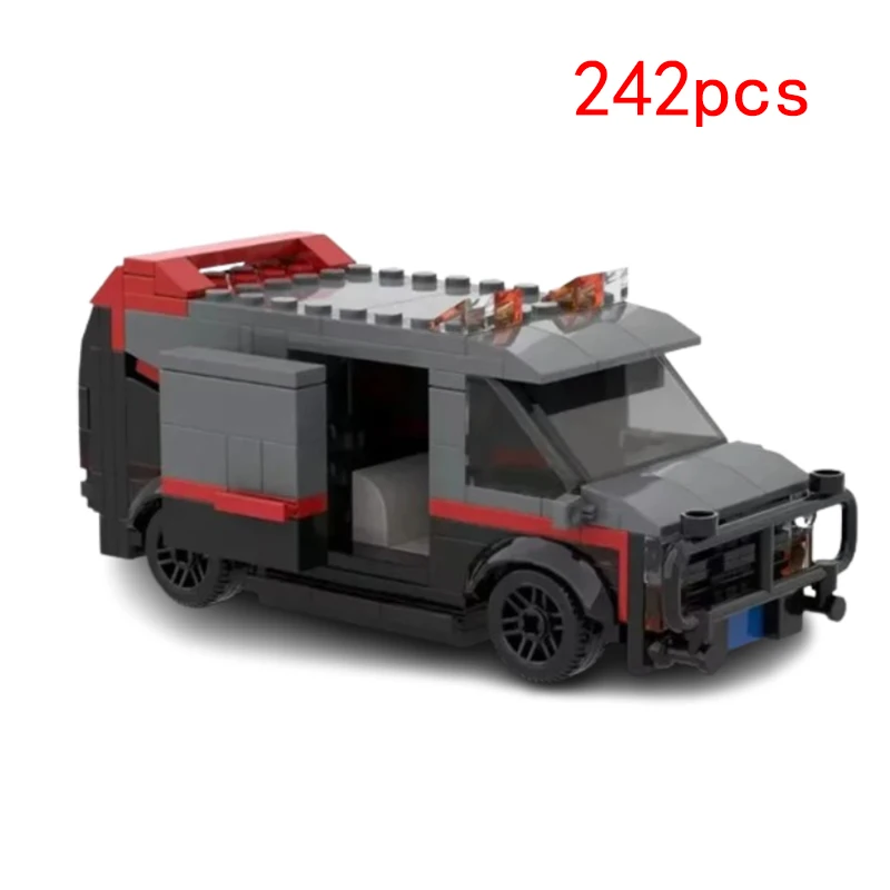 Auto Bouwstenen MOC-20604 Kleine Deeltje Montage Politiebureau SWAT Team Auto Van 242 stks kinderen Gift Voertuig Model