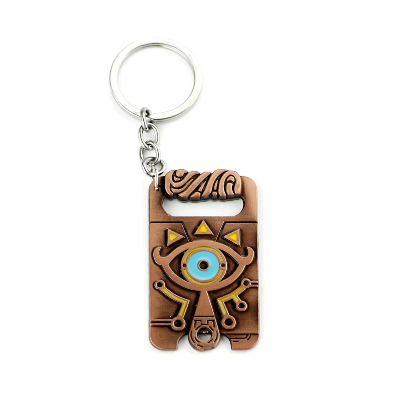 Anime Game Periphery Sheikah Slate Keychain Creative Charm Pendant Keyring for Fans Collectors Accessory Gift