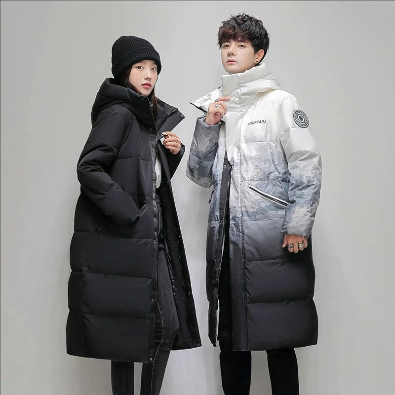 Winter Mens Down Parkas High-quality -30 Outdoor Snowfield Down Jackets Long Male White Duck Thicked Warm Hooded Jacket Coat