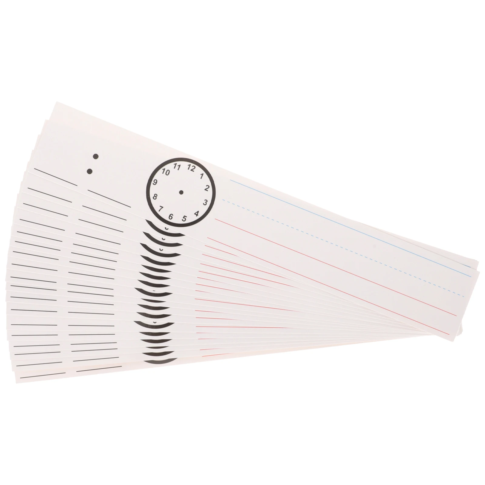 

Spelling Card 18 Sheets Ruled Paper Strips Sentence Learning Kids Students Dry Erase Teaching Aids Writing Word Supplies