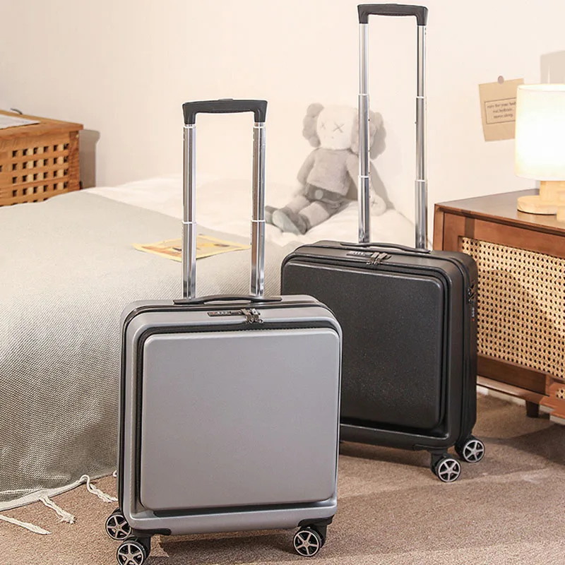 Front open luggage men's business trip travel password suitcase 18 "small universal wheel boarding trolley box female