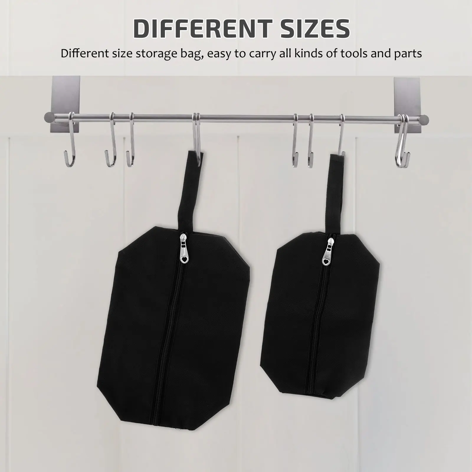 Waterproof Tool Bags 2 Piece Oxford Zipper Pouches Multipurpose Storage Organizer for Mechanics Craftsmen