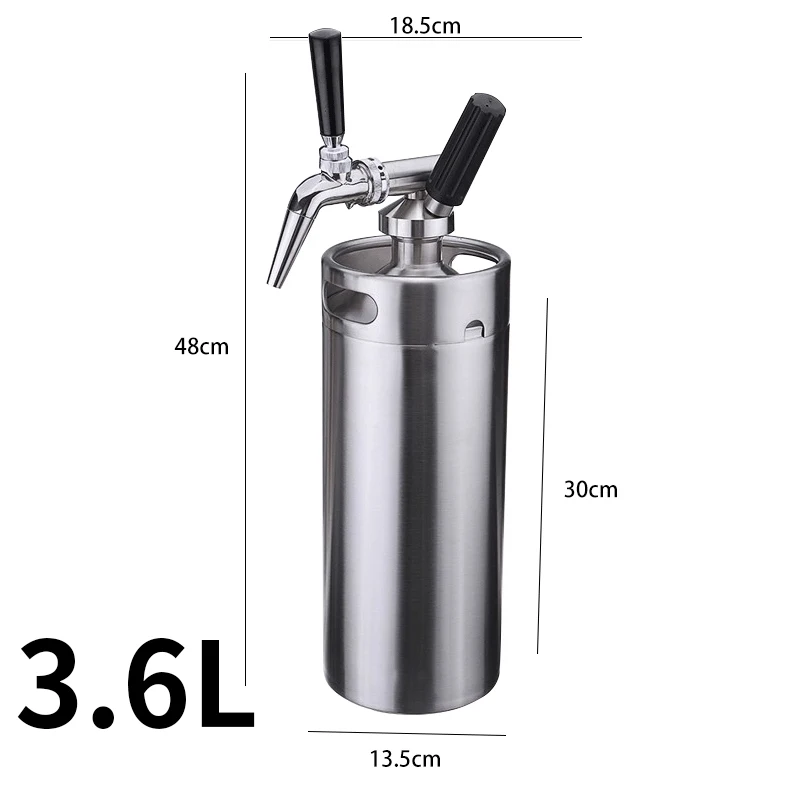 2L/3.6L/5L Nitrogen coffee pot Cold Brew Coffee Maker Stainless Steel W/ Convenient Faucet Sanitary Corrosion-Resistant Easy to