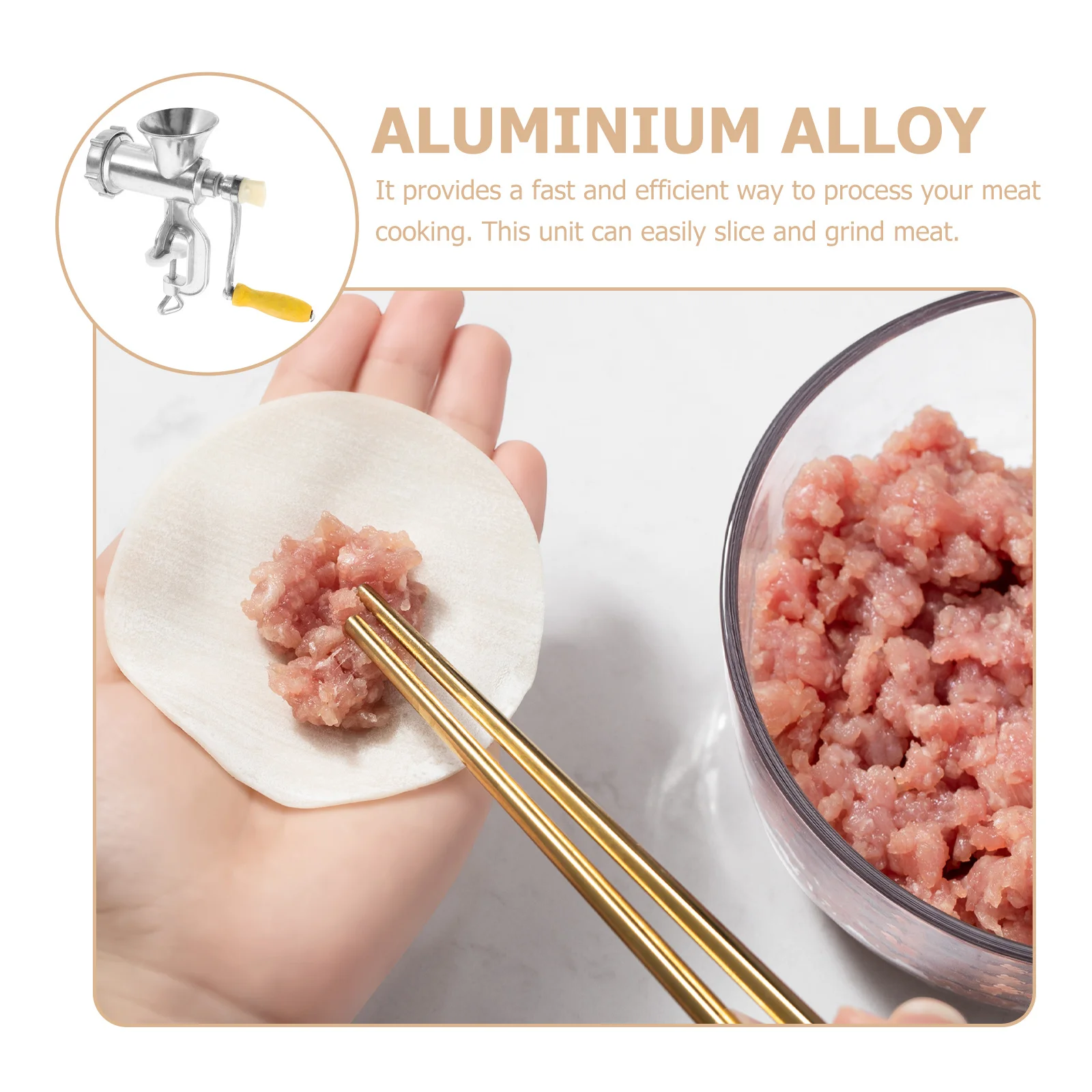 

Manual Meat Mincer Aluminium Alloy Multifunction Mincing Machine for Sausage Kitchen Use Mince Meat Machine Tool
