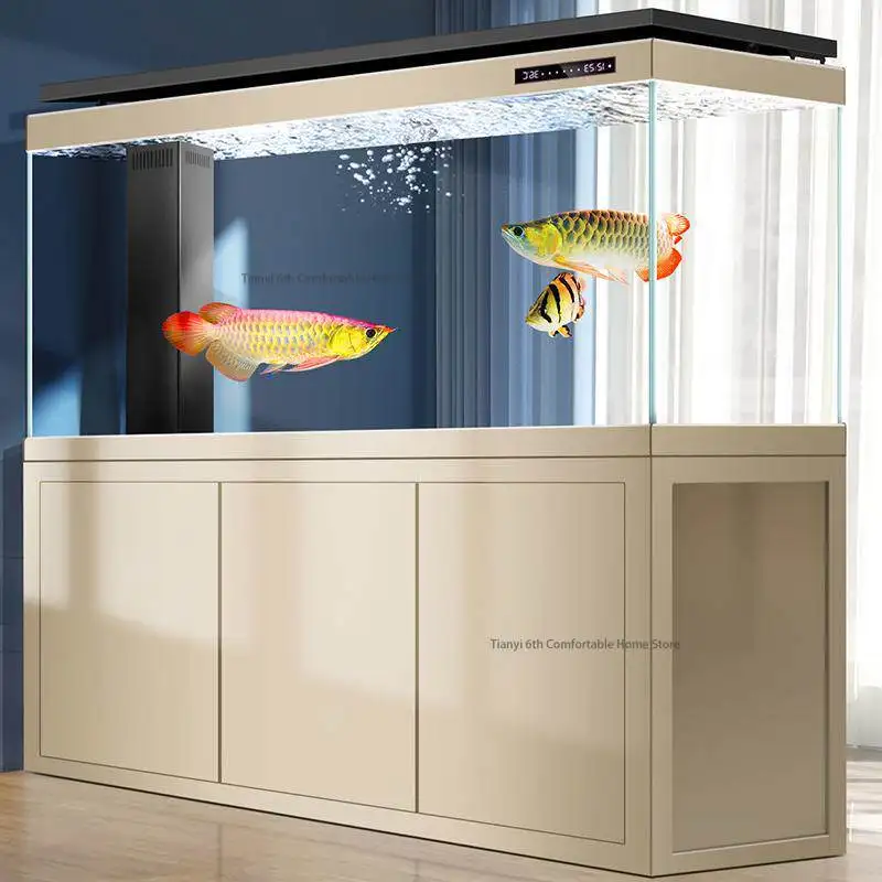 

Modern High-End Aluminums Alloy Fish Tank Nordic Creative Living Room No Water Change Aquarium Partition Pet Supplies FYAQ
