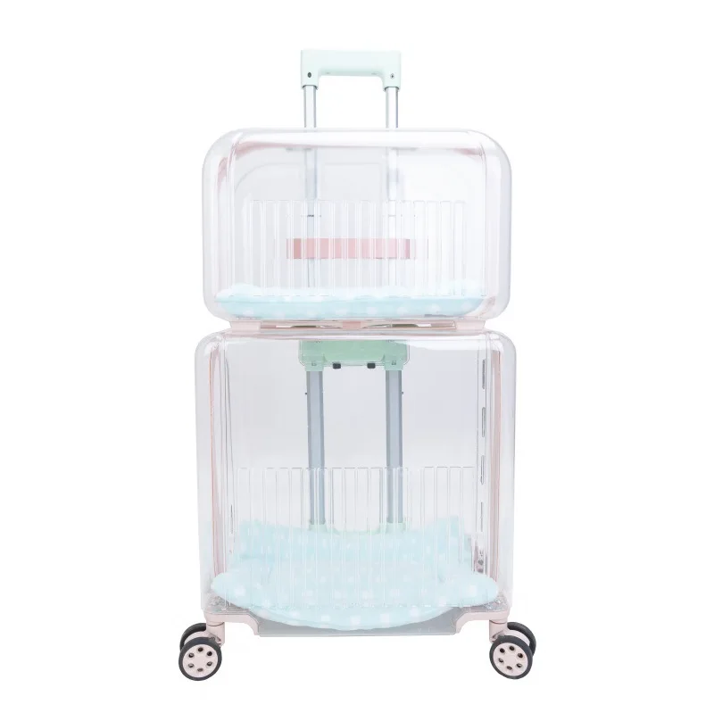 Imagem -06 - Cat Out Trolley Case Pet Space Bolsa Design Separado Portátil Transparente Grande Capacidade Pode Segurar a Gatos Bolsa de Viagem