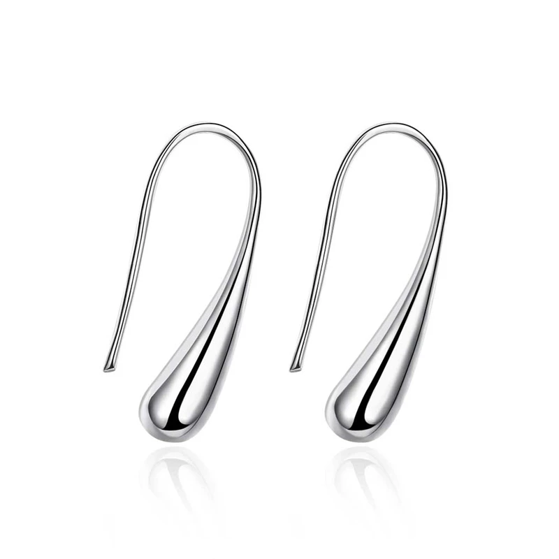 DOTEFFIL 925 Sterling Silver Teardrop/Water drop/Raindrop Stud Earrings For Woman Wedding Engagement Fashion Party Charm Jewelry