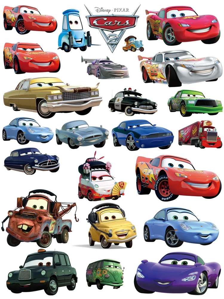 Disney Cars Lightning McQueen children's clothes stickers Iron on patches t-shirt print