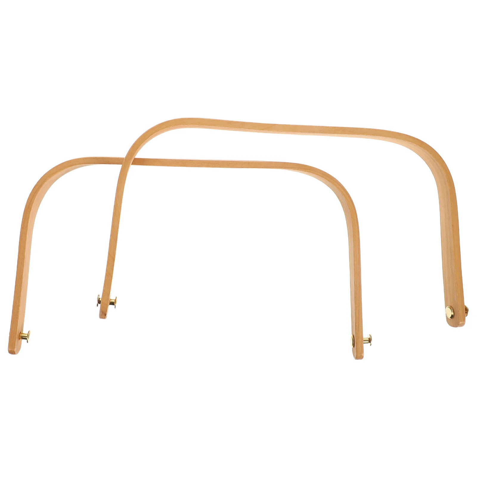 

2pcs Solid Wood Tray Handles U-Shaped Replacement For Ice Buckets Fruit Platters Smooth Finish Natural Grain Design Easy