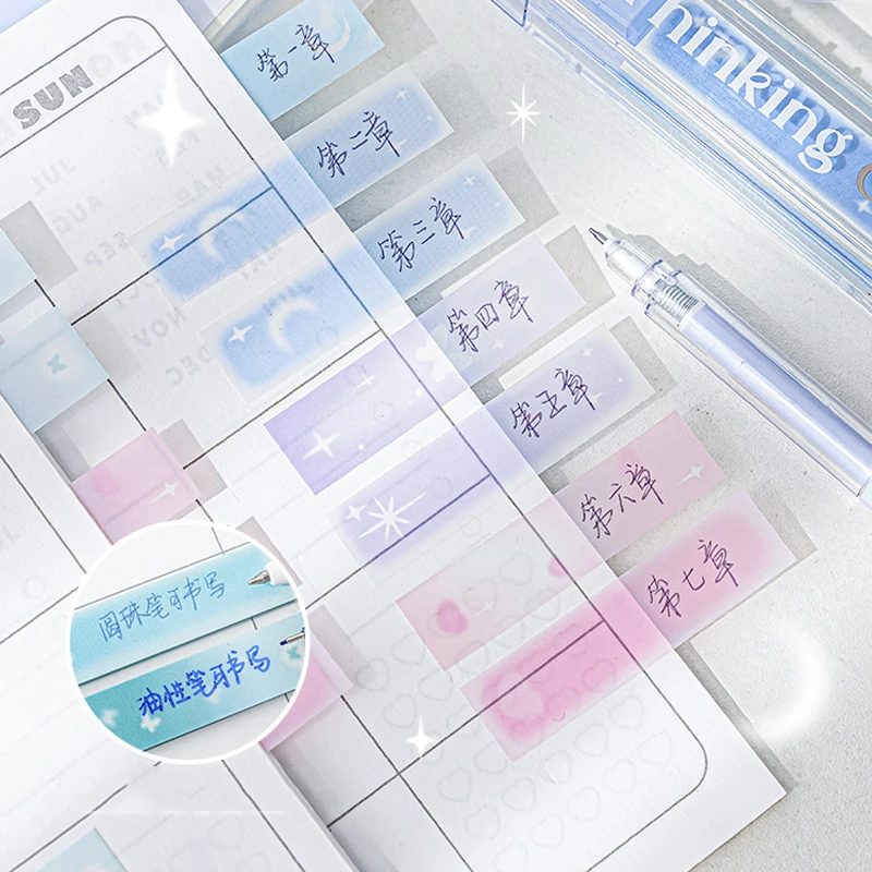 120 Sheets Sticky Notes Flag, Lipstick Shaped Index Tabs, Index Flag, Bright Colors Page Index Stickers, Translucent Page Marker