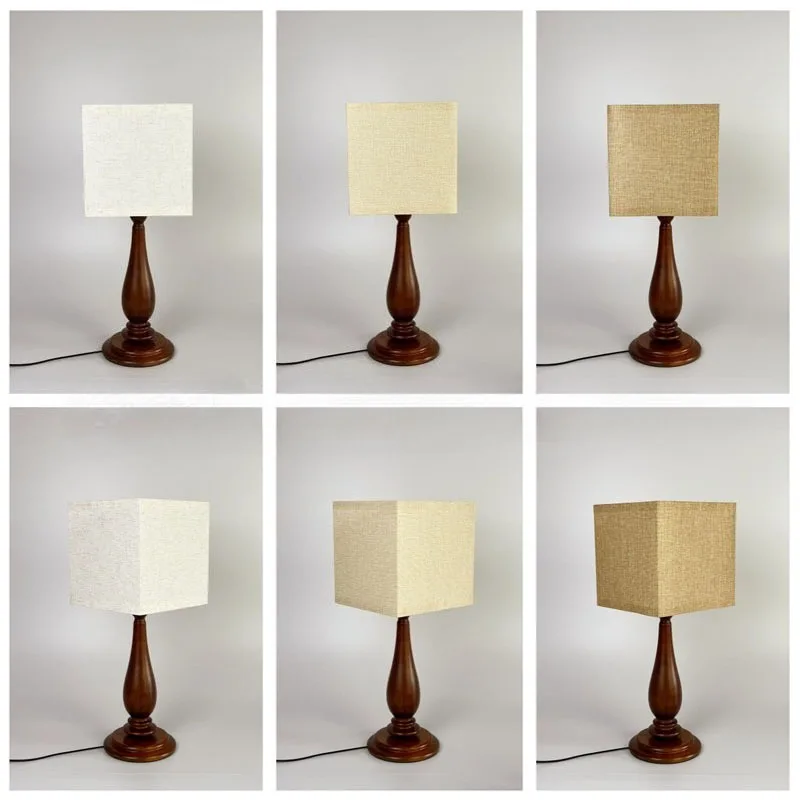 KD Square cut corner lampshade Burlap Small large table lamp shade floor lamp Beige linen Lamp shades Natural Linen Hand Crafted