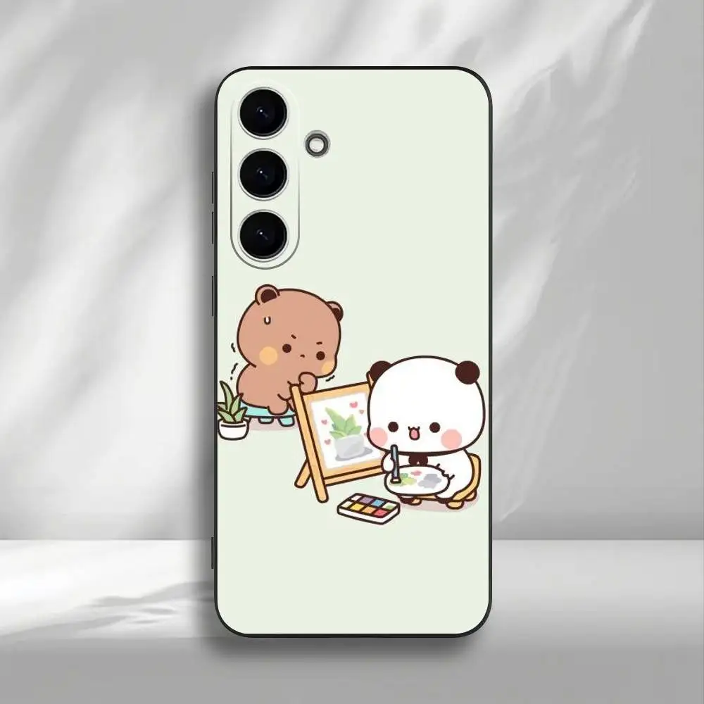 C-Cute BuBu DuDu 電話ケース Samsung Galaxy A73、A72、A71、A70、A53、A52、A51、その他用 ソフトブラックカバー