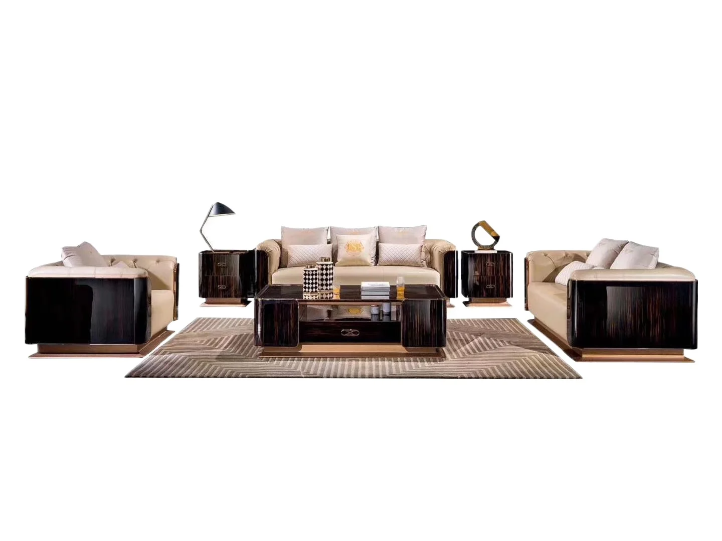 Light luxury leather sofa, high-end sofa