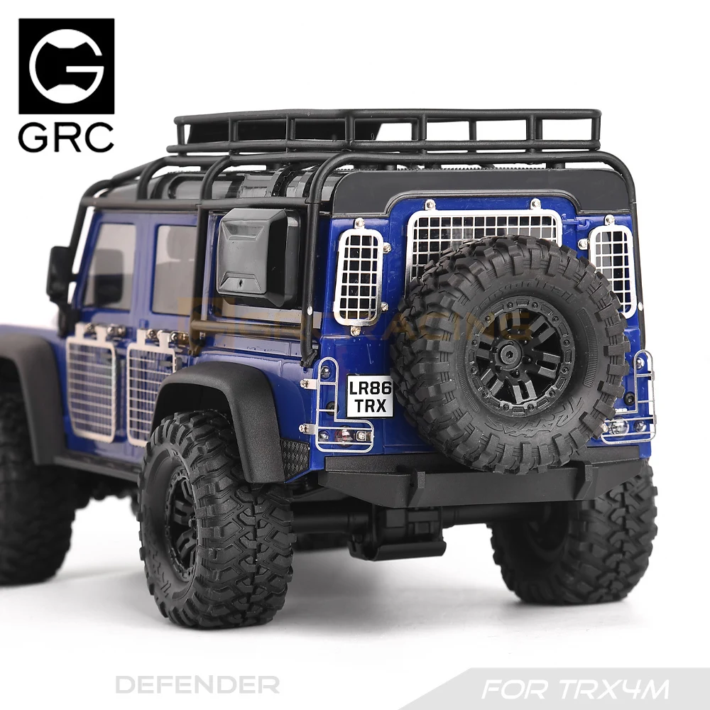 GRC for Trx4m Defender Upgrade Option Parts TRX4M Stainless Steel Taillight Cover Network  #G178ZS/B