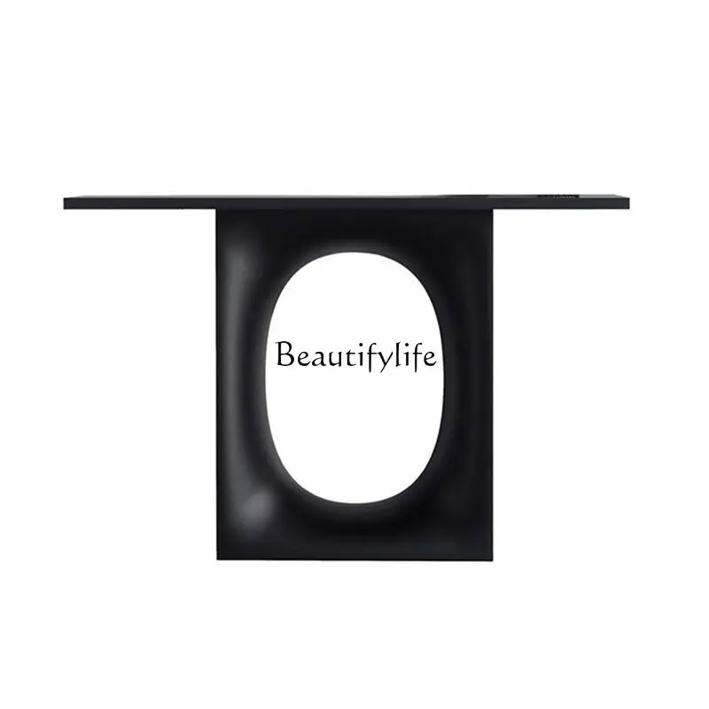 

French Retro Light Luxury Entryway Table Wall-Mounted Console Entryway Cabinet End View Table