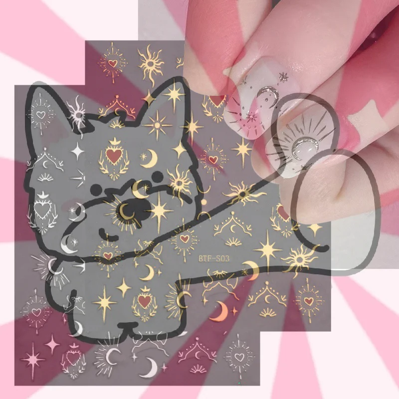 

Butterfly Manicure Stickers with 3D Hearts for Valentine's Day Decor