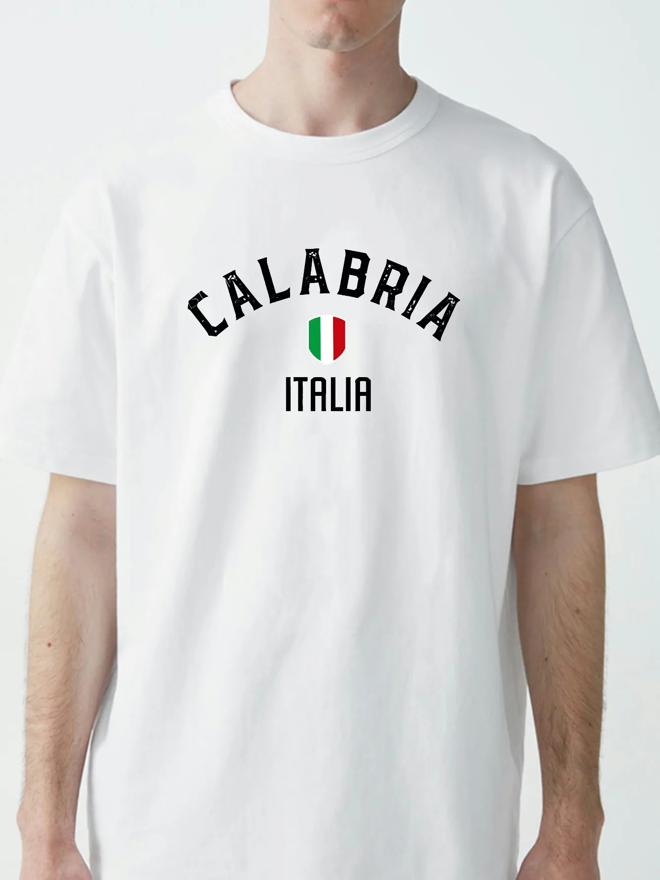 Calabria Italia T Shirt Calabria Vacation Pride Souvenir Italy Italian Italia Distressed Destination Flag Grunge Crew Neck tee
