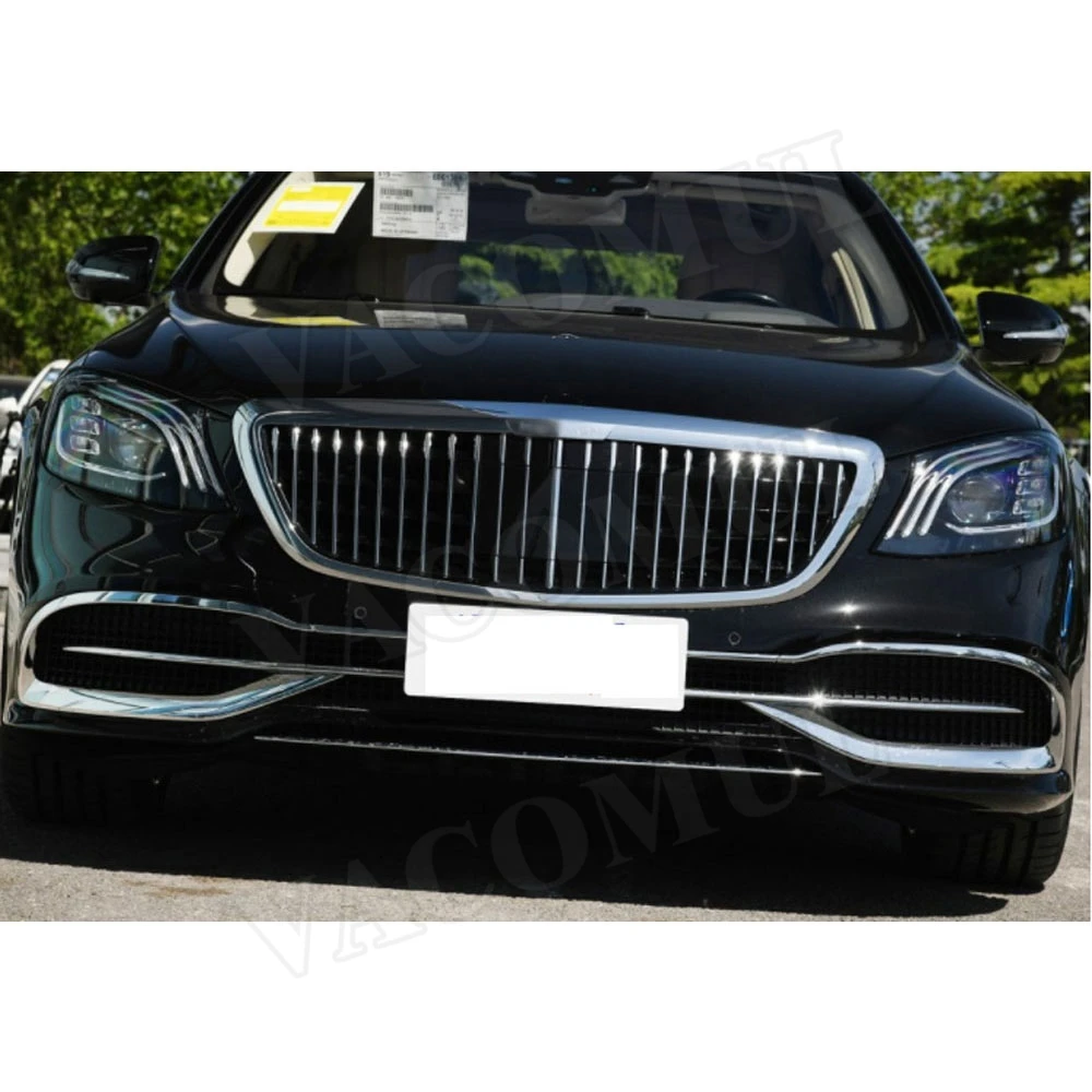 

S Class Front Bumper Grille Mesh Grill Cover for Mercedes Benz W222 S320 S350 S400 S560 S600 S680 S65 2014-2019