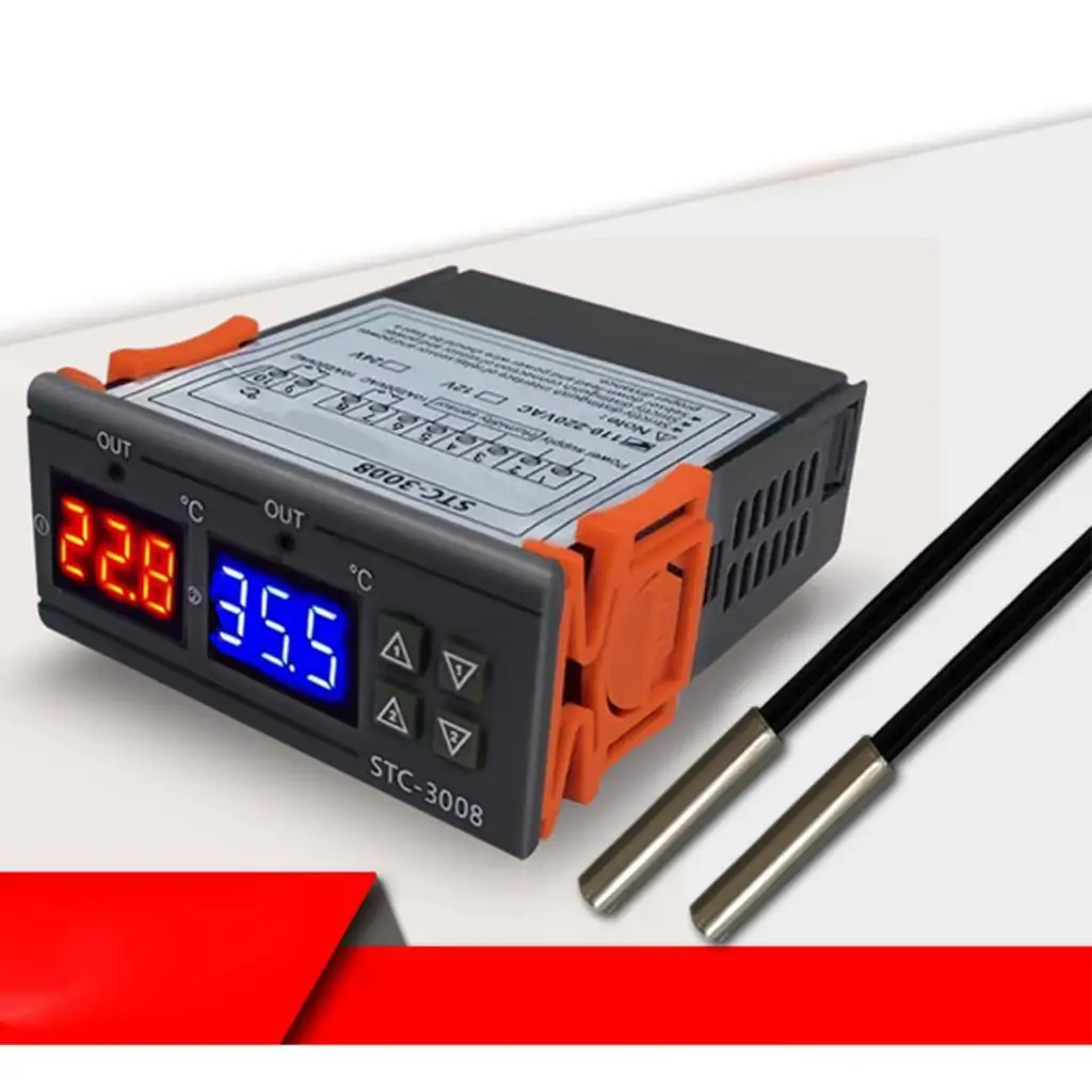 Advanced Temperature Controller with PLC Temperature Input Digital Thermostat Adjustable Alarm Delay for STC-