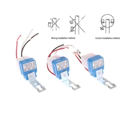 Automatic On Off Photocell Street Lamp Light Switch Controller DC AC 12/24/110/220V 50-60Hz 10A Photo Control