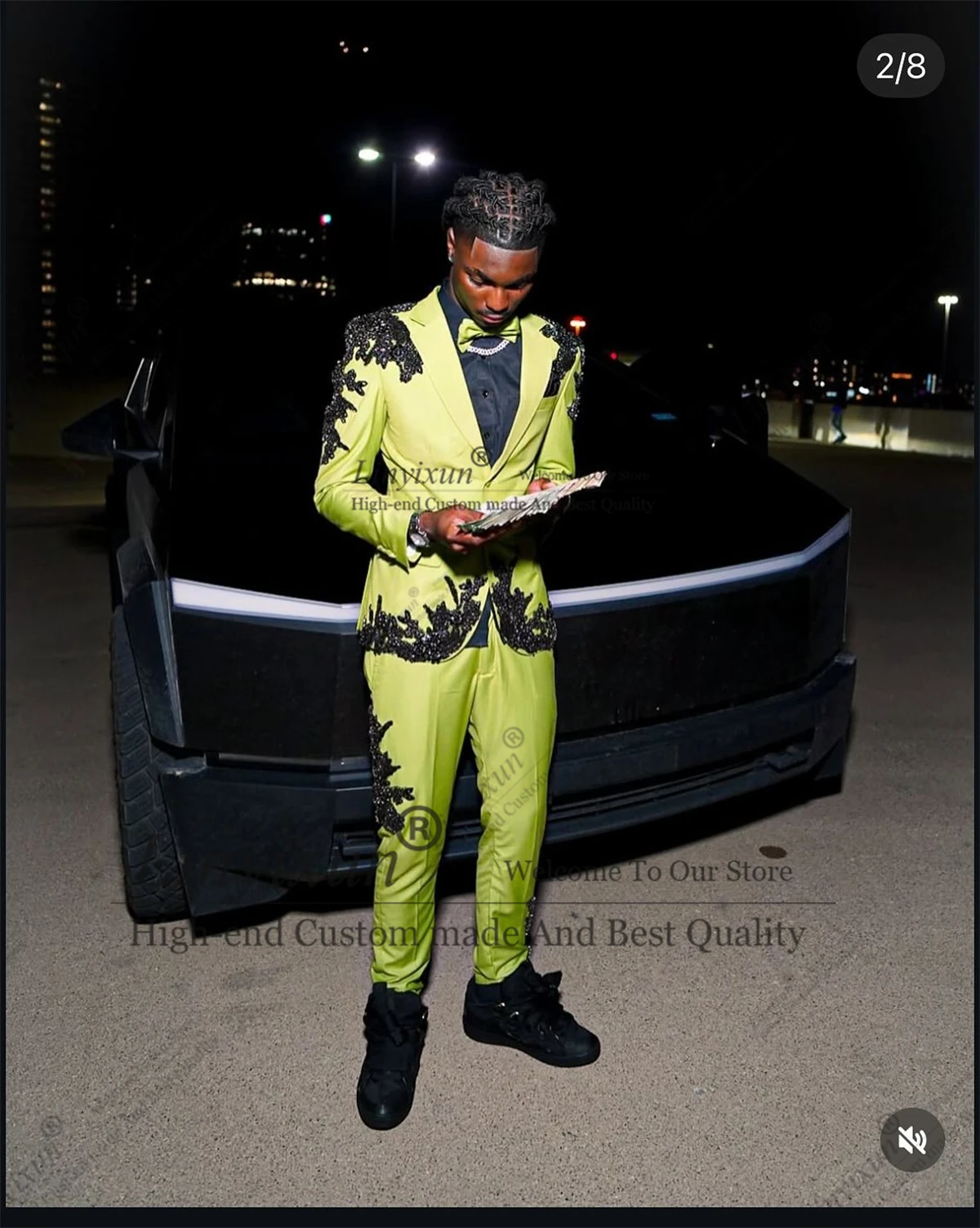 Fashion Beaded Appliques Wedding Suits For Men Exclusive Design Groom Prom Blazer Customized 2 Piece Costumes Hommes Man Tuxedos