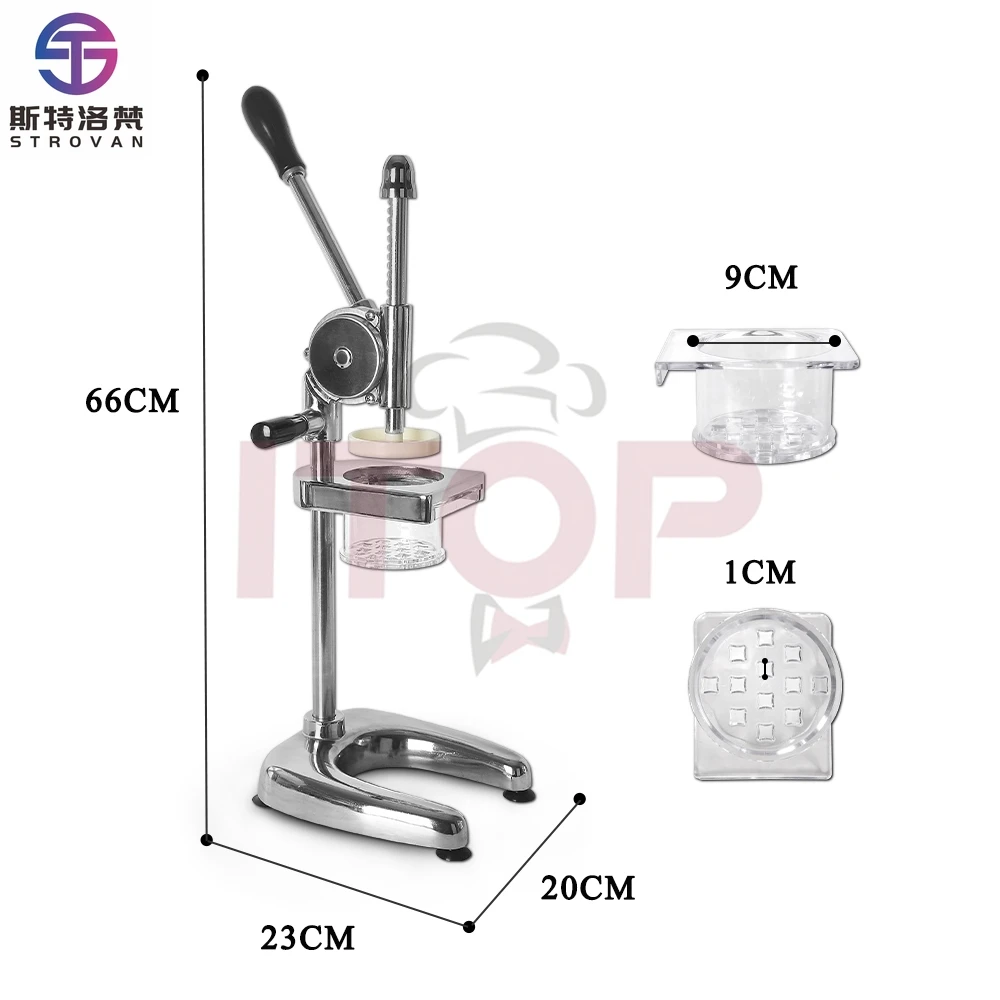 Extrusora de patatas fritas STLF JW, máquina para hacer patatas fritas, prensa manual, patatas fritas largas y grandes